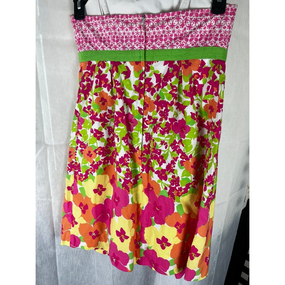 Lilly Pulitzer strapless floral lined dress size 4 - Picture 6 of 8